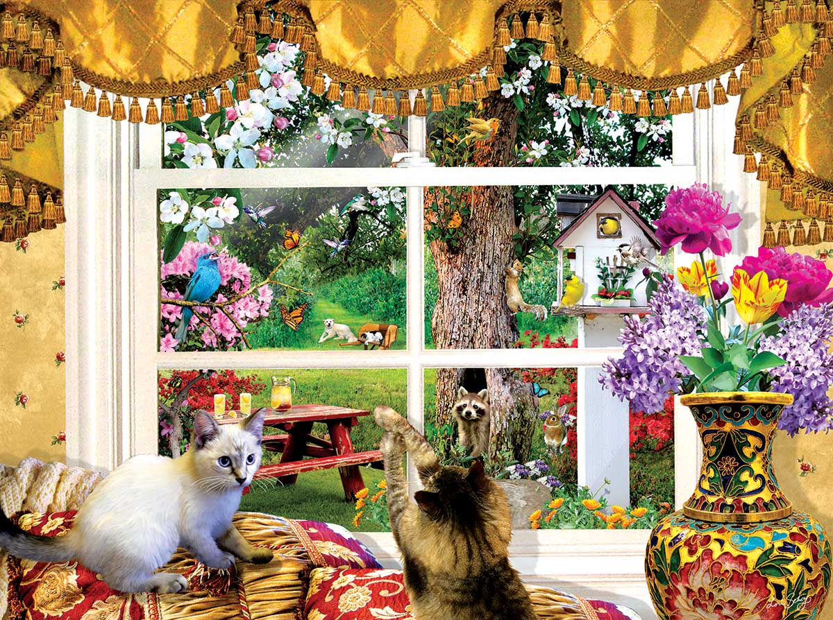 Through a Window - Scratch and Dent Animals Jigsaw Puzzle