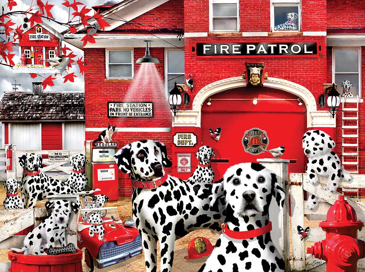 Dalmatian Station - Scratch and Dent Dogs Jigsaw Puzzle