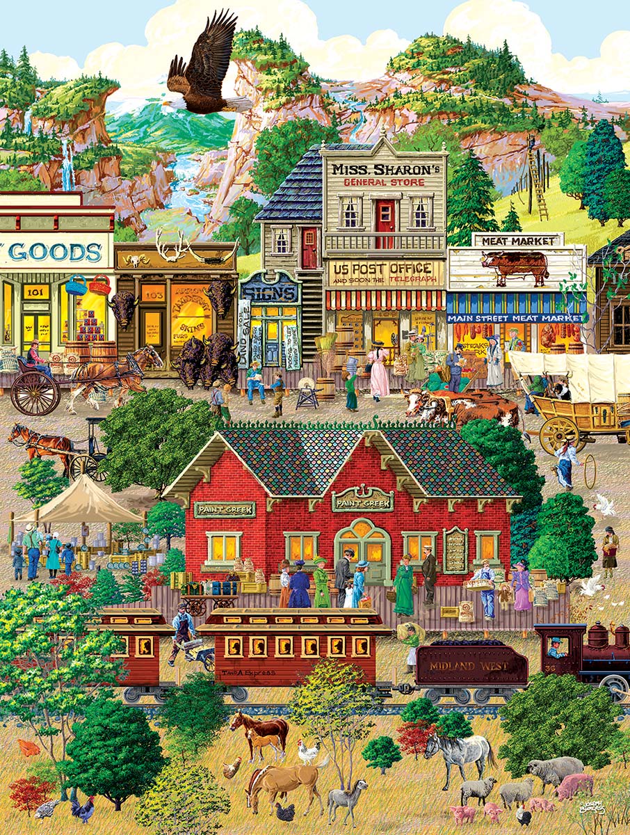 Western Town - Scratch and Dent Jigsaw Puzzle