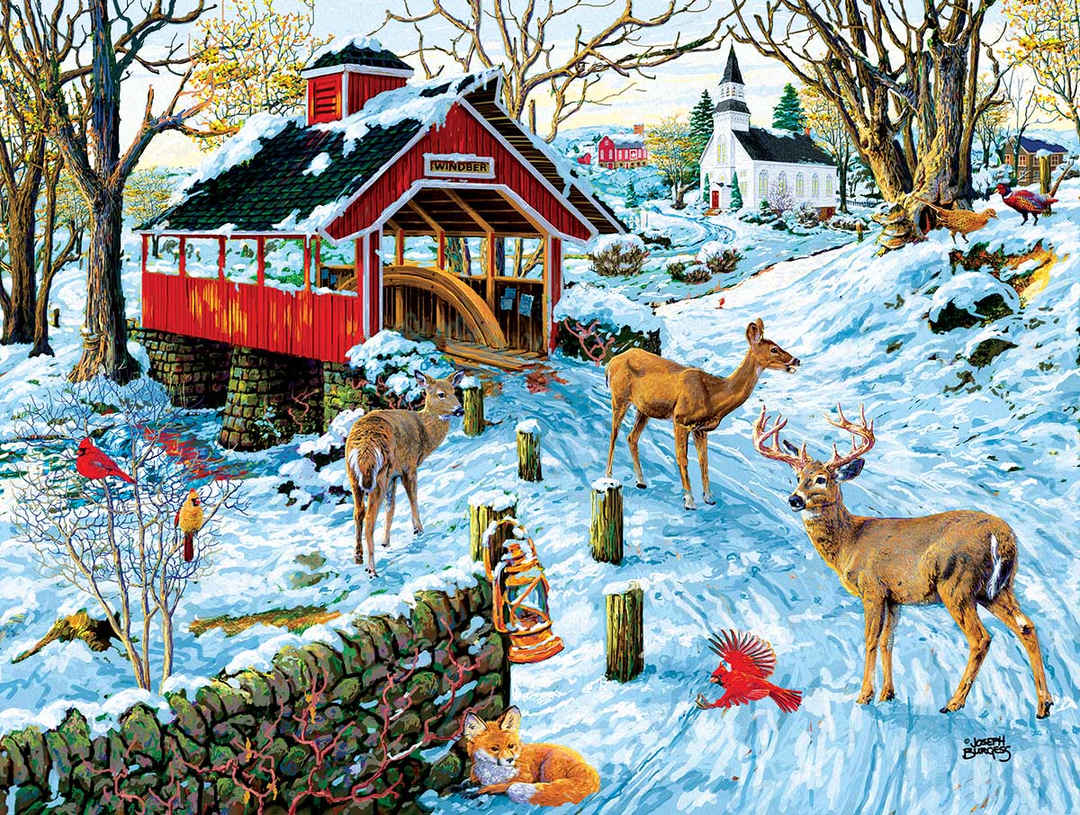 End of Day Crossing - Scratch and Dent Animals Jigsaw Puzzle