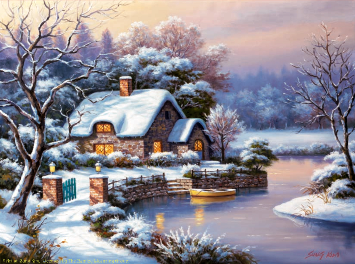 Frosty Winter Evening - Scratch and Dent Winter Jigsaw Puzzle