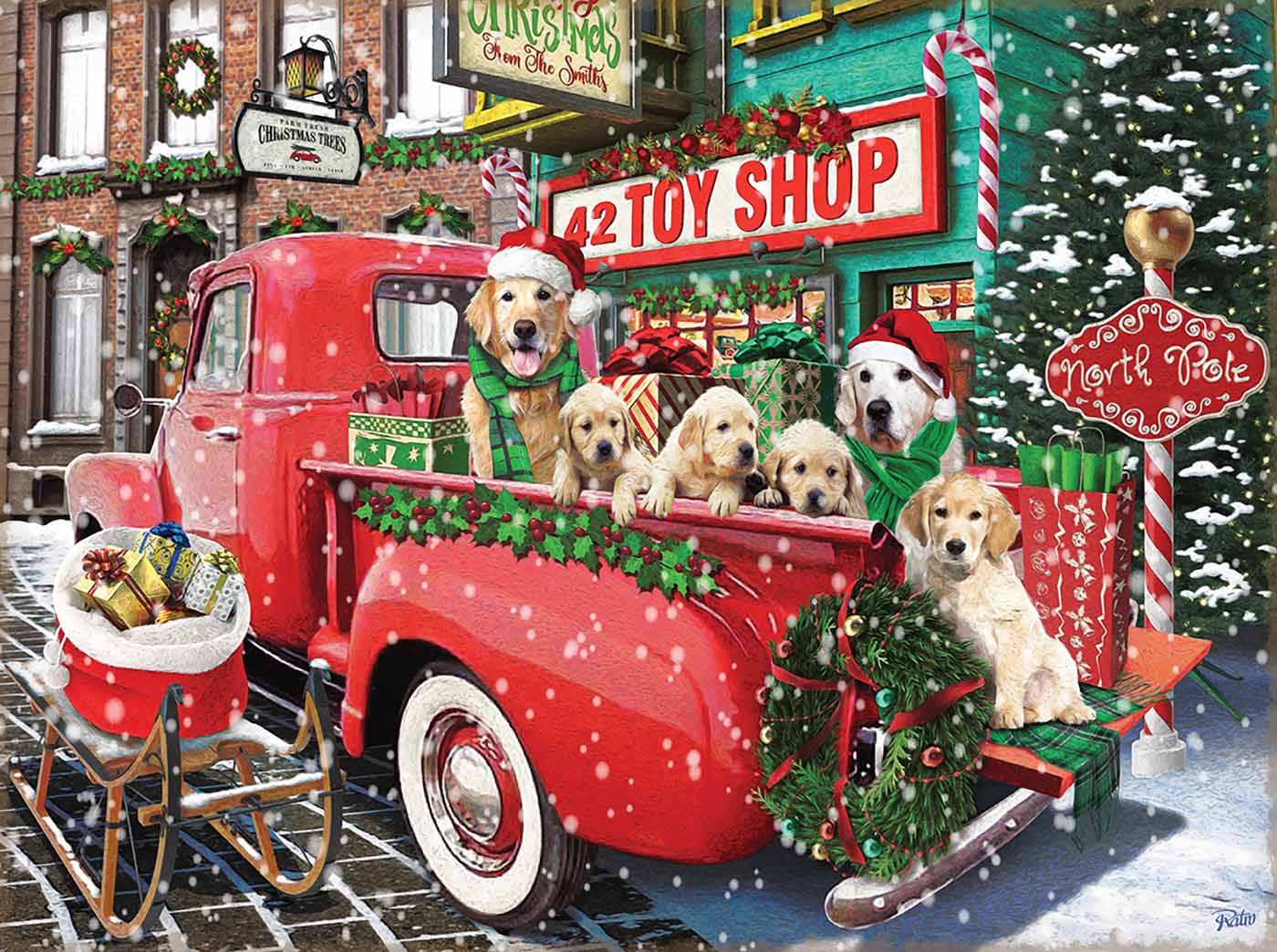 The Delivery Team Dogs Jigsaw Puzzle