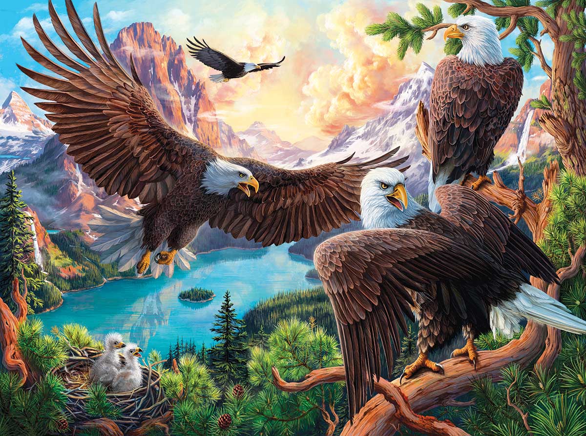 Eagle Dance - Scratch and Dent Eagle Jigsaw Puzzle