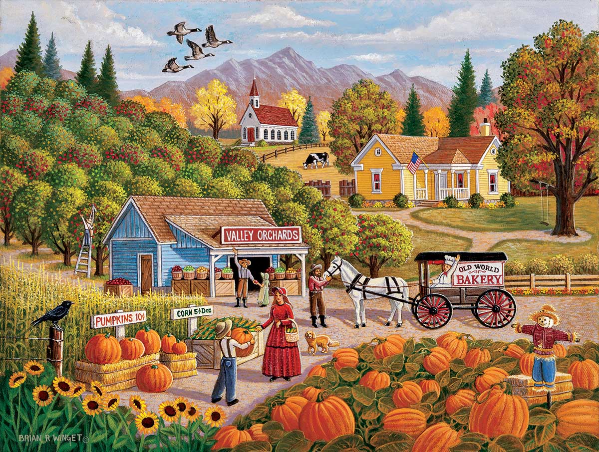 Valley Orchards Countryside Jigsaw Puzzle