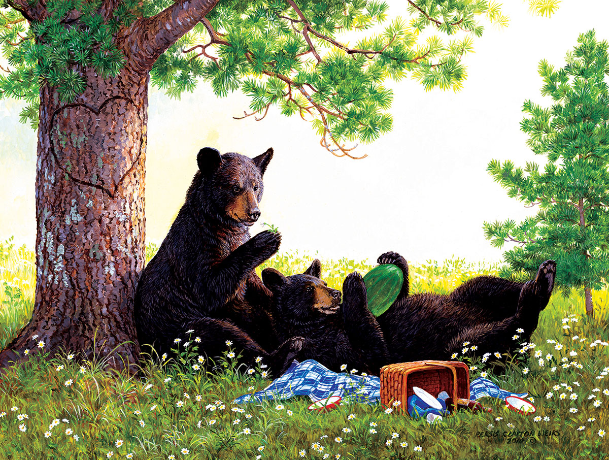Fishing Camp Bear Large Piece By SunsOut