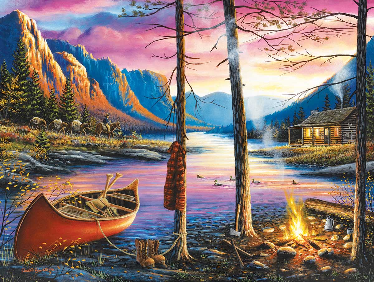 Cabin Homecoming Mountain Jigsaw Puzzle