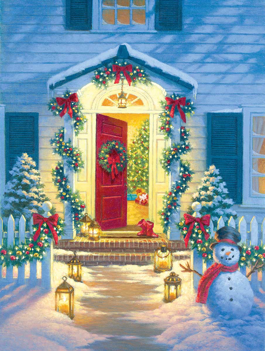 Christmas Porch - Scratch and Dent Christmas Jigsaw Puzzle
