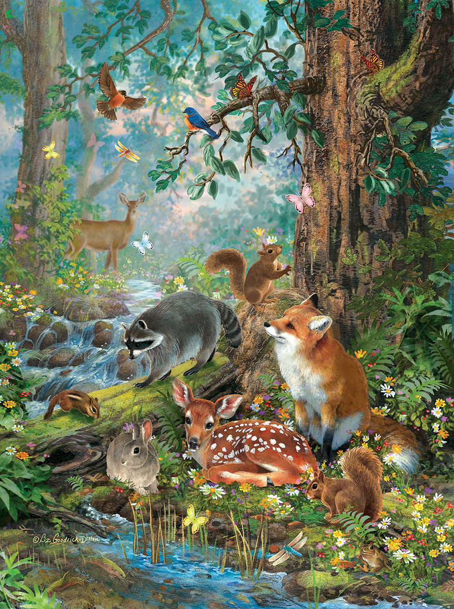 Out in the Forest - Scratch and Dent Animals Jigsaw Puzzle