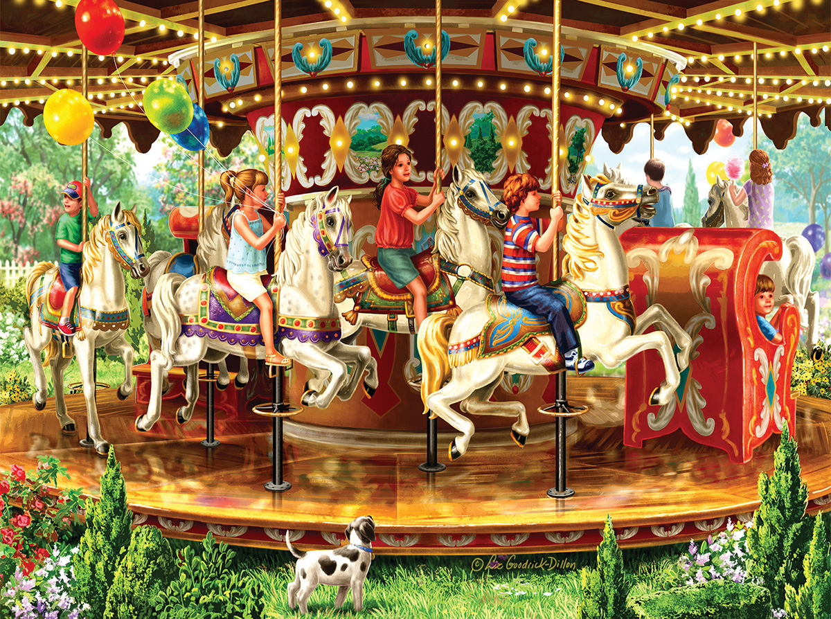 Carousel Ride - Scratch and Dent Carnival & Circus Jigsaw Puzzle