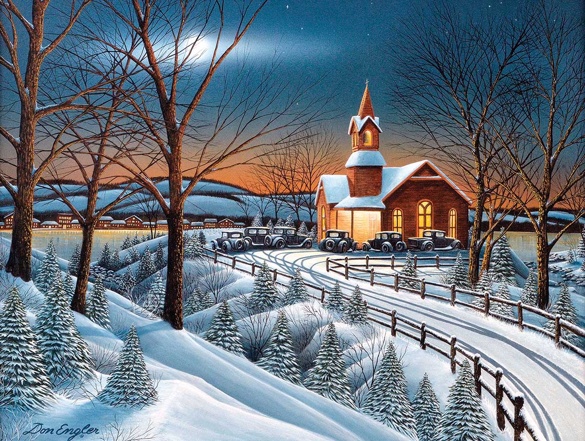 Snowy Afternoon Friends Winter Large Piece By MasterPieces