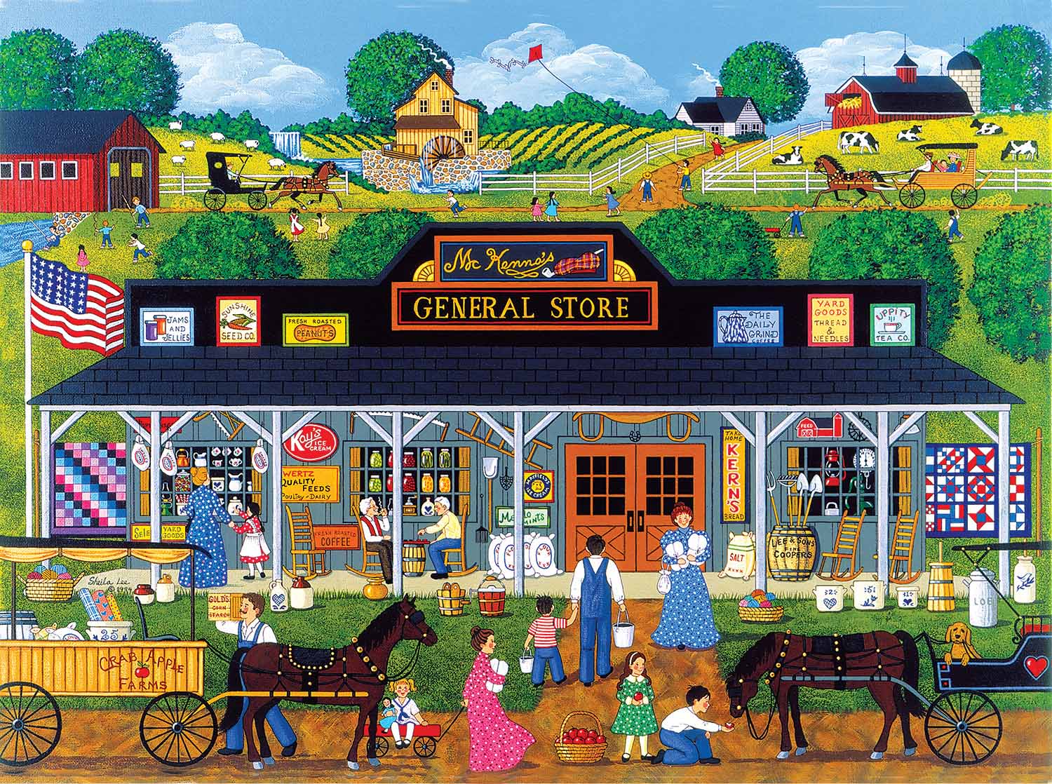 Small Town Christmas Americana Jigsaw Puzzle By Buffalo Games