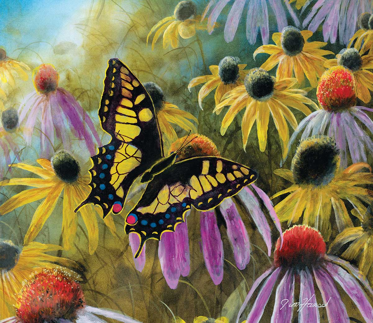 Swallowtail Vistor - Scratch and Dent Butterflies and Insects Jigsaw Puzzle