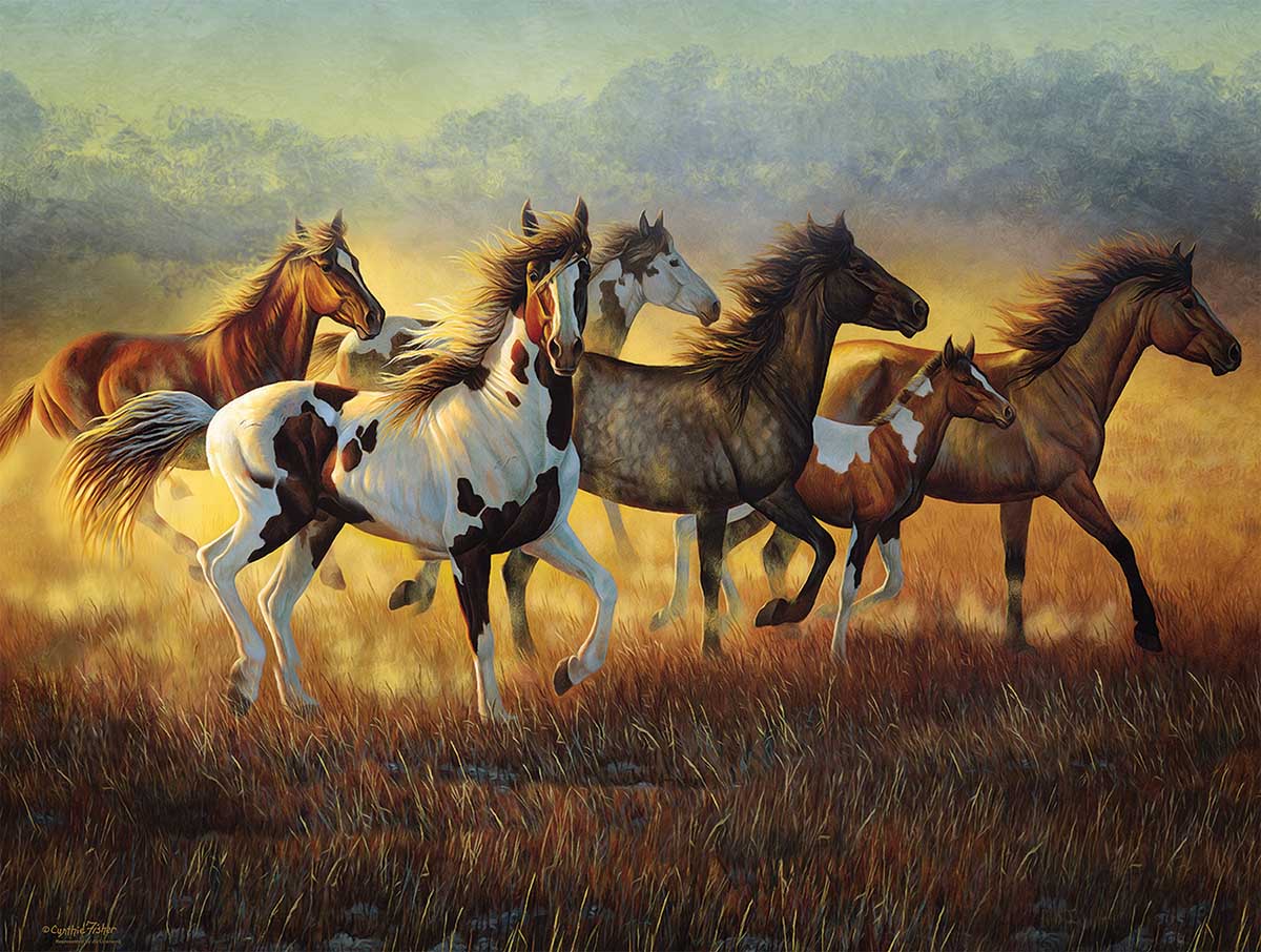 Running with the Wind Horse Jigsaw Puzzle