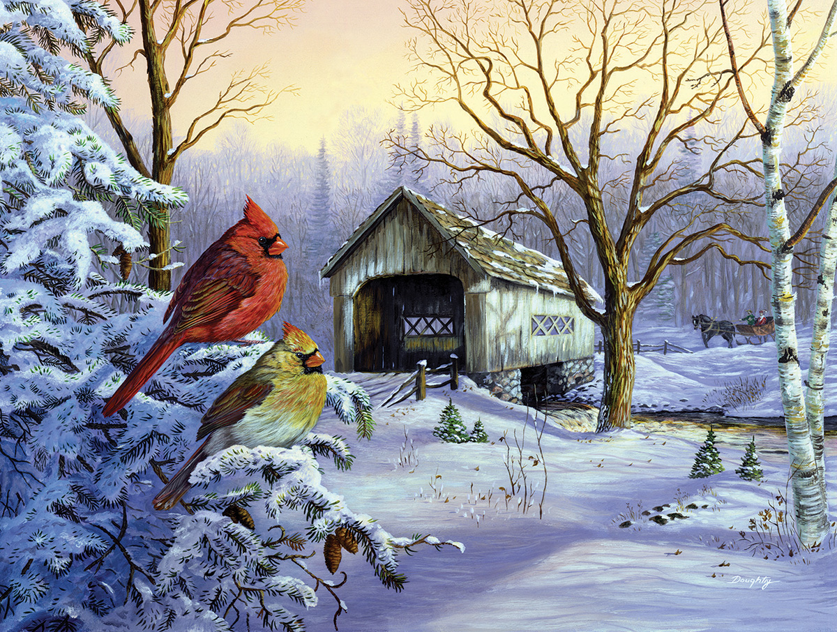 Snowy Haven - Scratch and Dent Countryside Jigsaw Puzzle