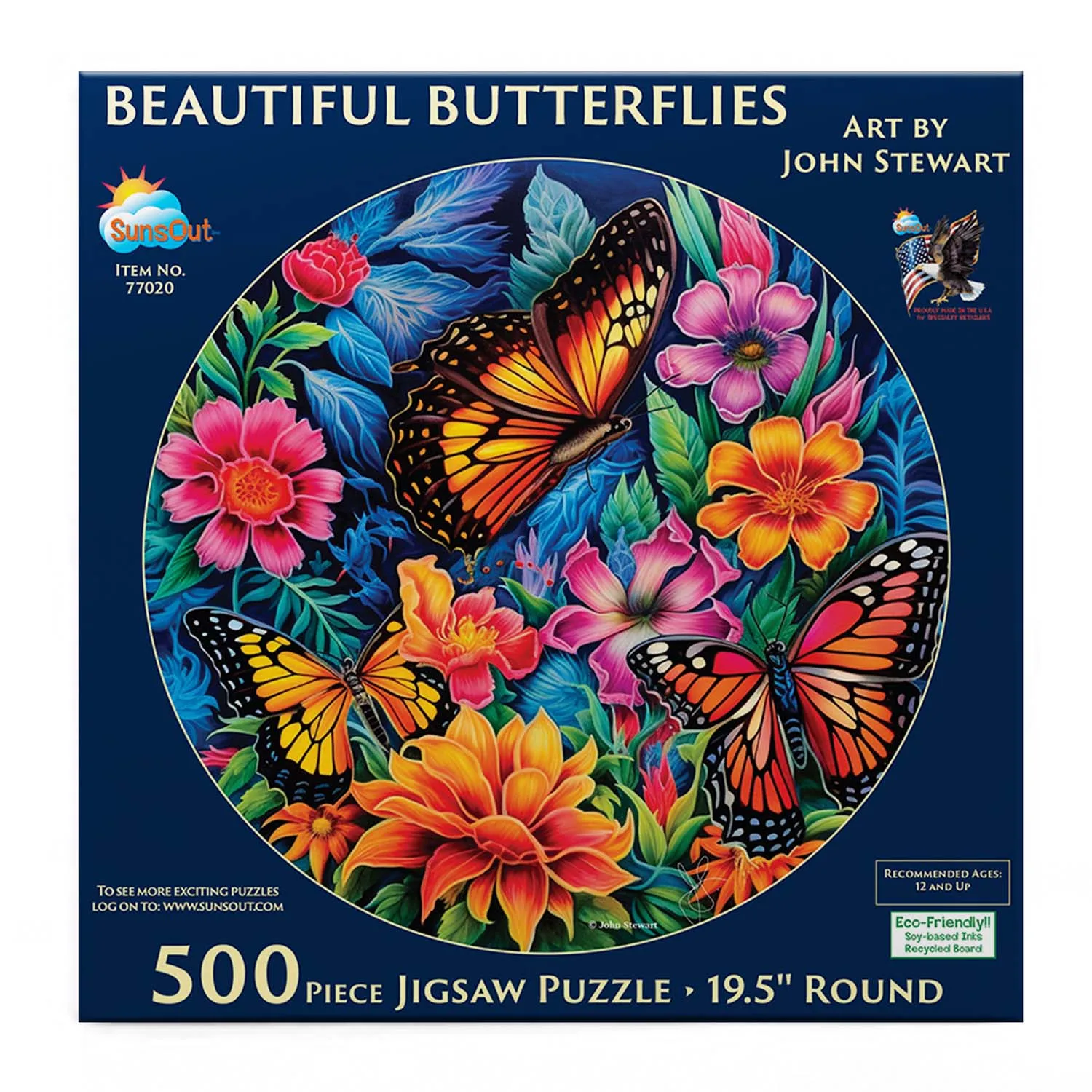 Beautiful Butterflies - 500 Piece Jigsaw Puzzle by SunsOut