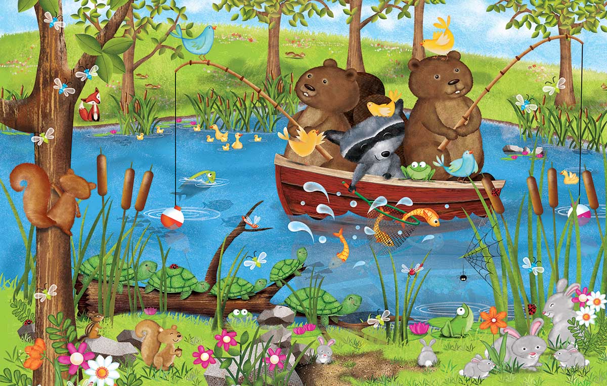 Going Fishing Animals Jigsaw Puzzle