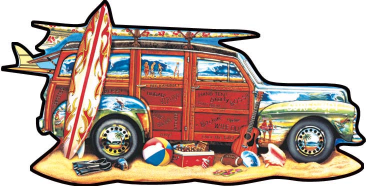 Surfin' Woodie Car Shaped Puzzle
