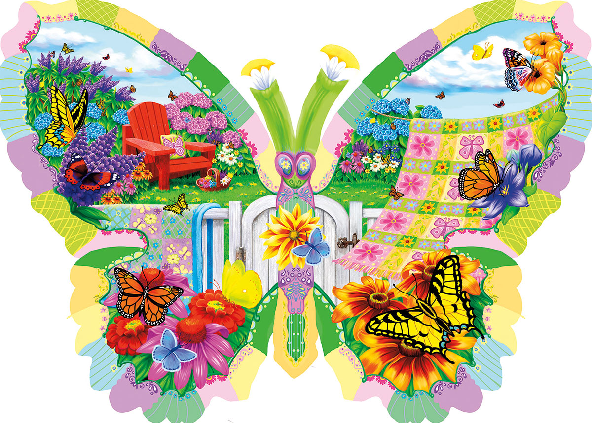 Butterfly Summer - Scratch and Dent Butterflies and Insects Shaped Puzzle