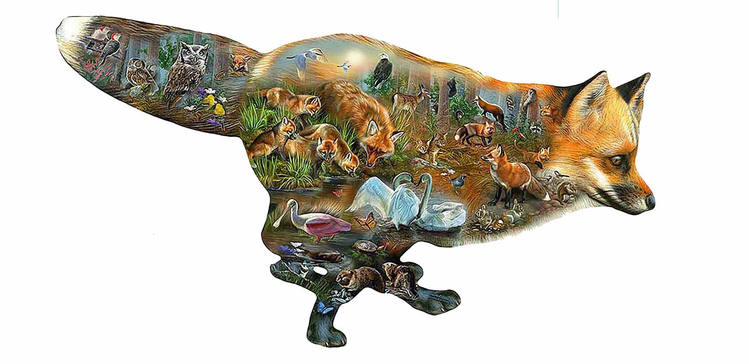 Fox'y Forest Animal Shaped Puzzle