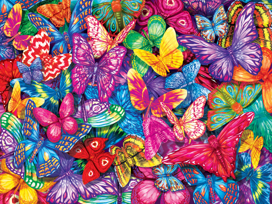 Colorful Butterflies, 350 Pieces, Kodak | Puzzle Warehouse