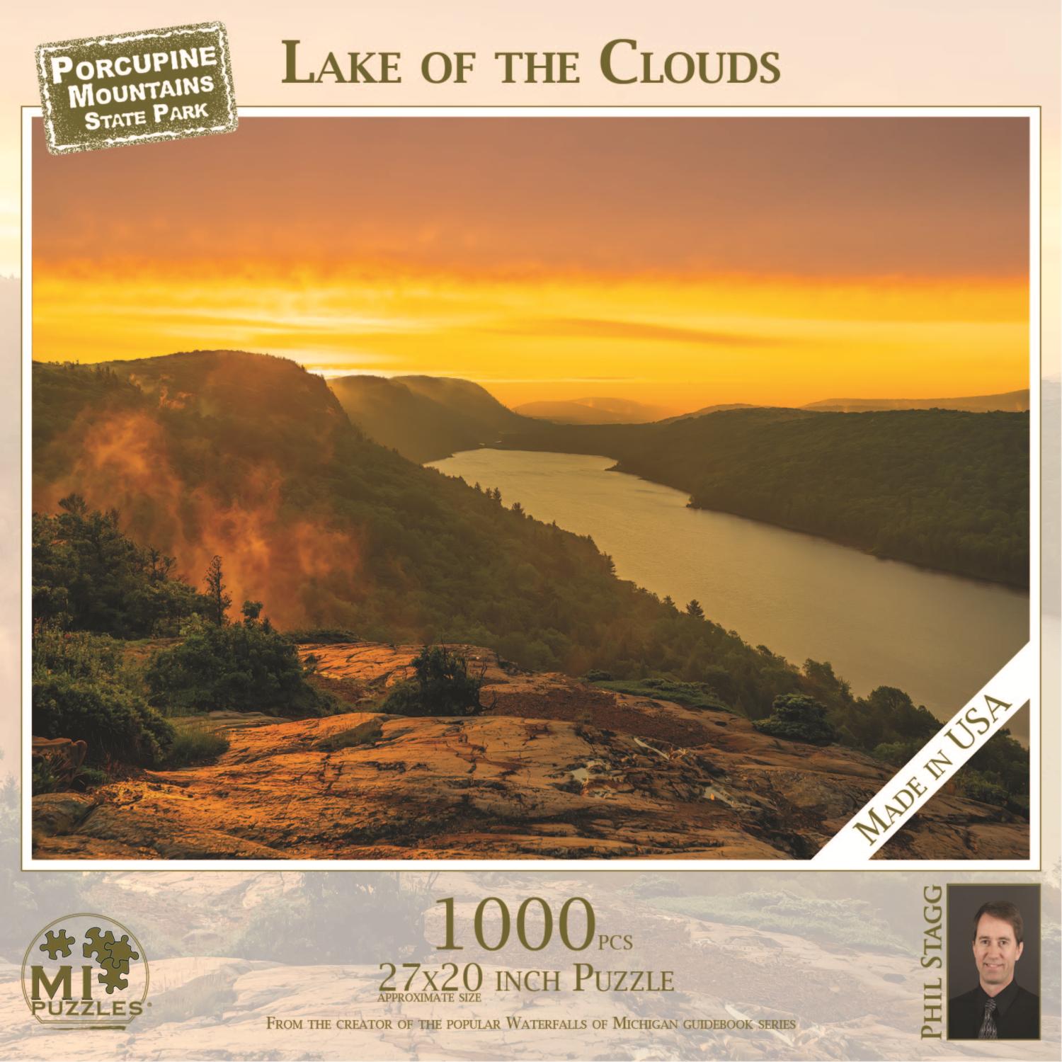 Lake Of The Clouds - Summer Fog  Landscape Jigsaw Puzzle