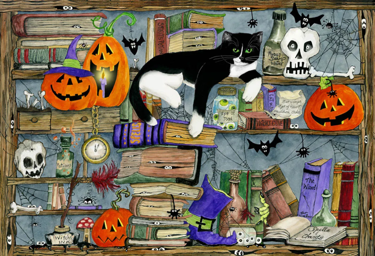 Halloween House Cat Jigsaw Puzzle - Scratch and Dent Cats