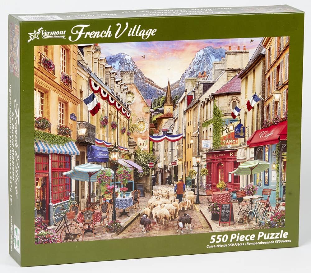 French Village, 550 Pieces, Vermont Christmas Company | Puzzle Warehouse