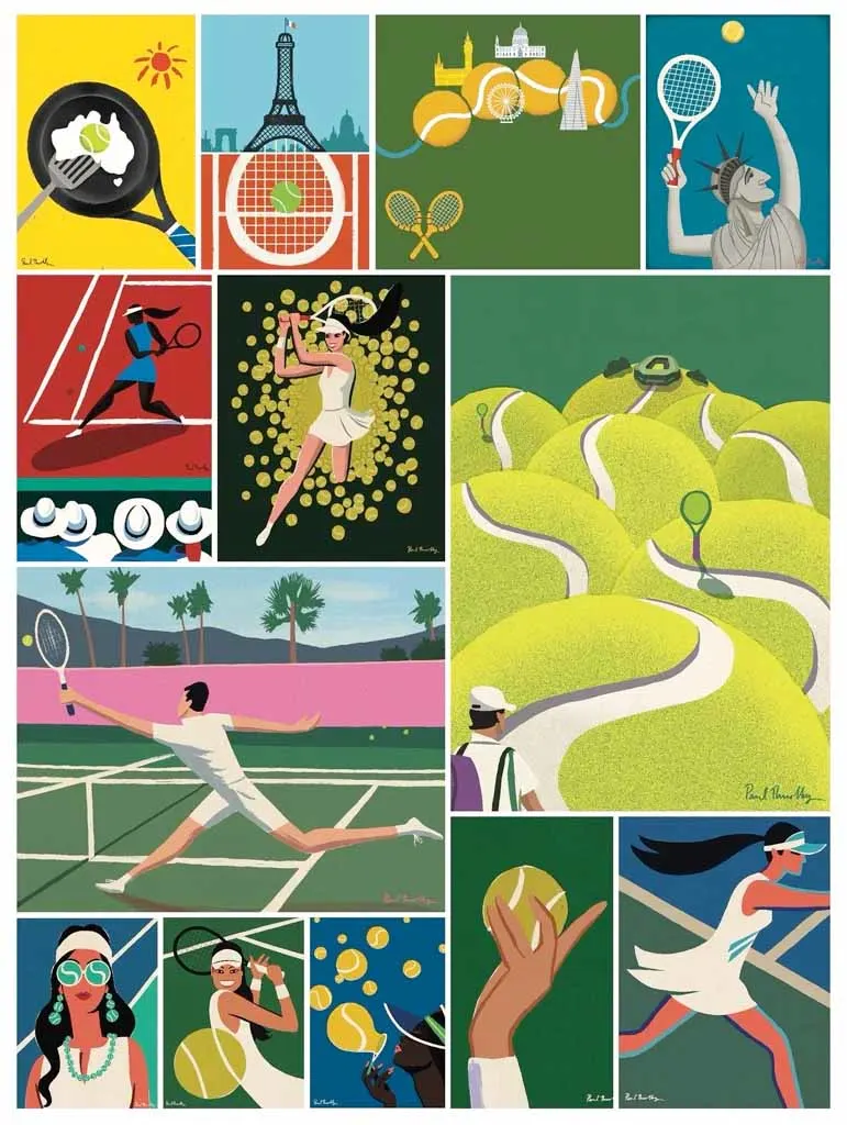 Tennis Love - 750 Piece Jigsaw Puzzle by New York Puzzle Co