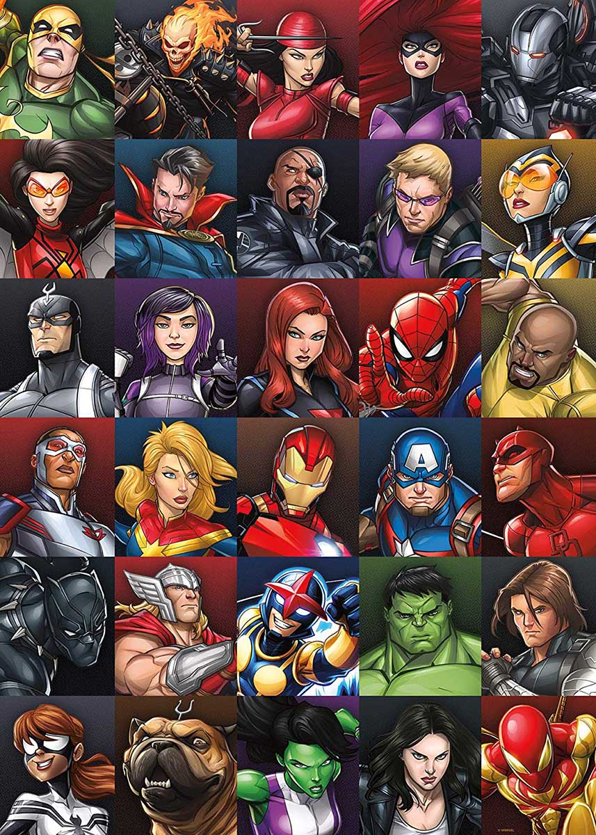 Marvel Heroes Collage Superheroes Jigsaw Puzzle