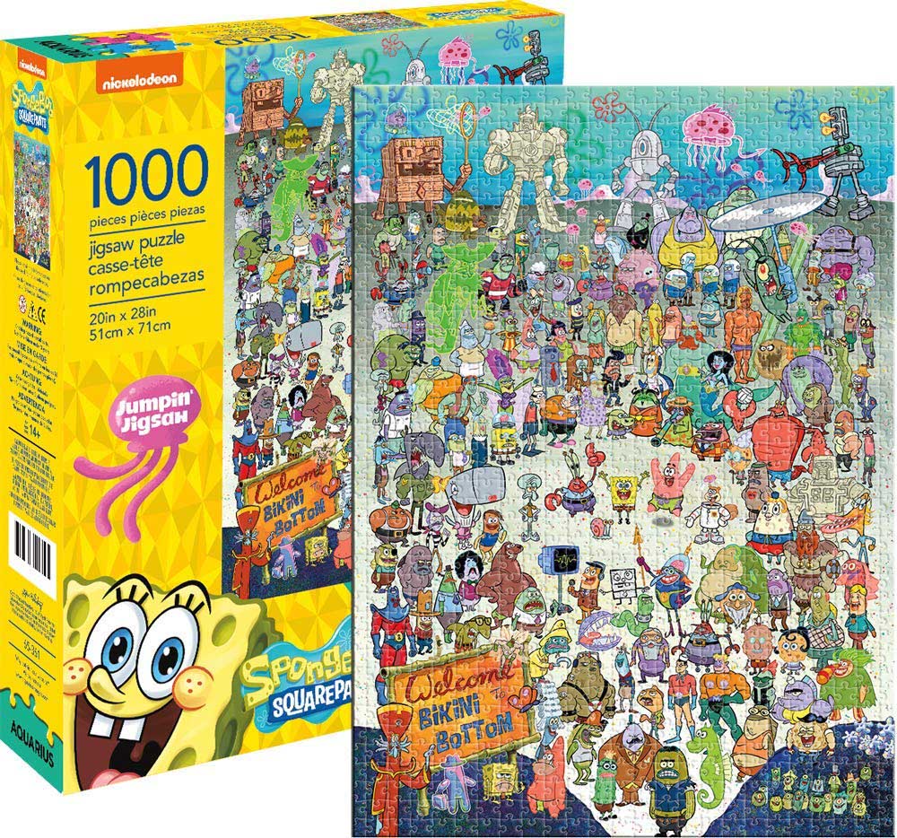 SpongeBob SquarePants Cast Movies & TV Jigsaw Puzzle