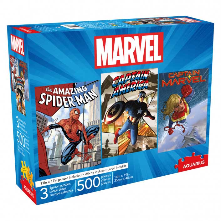 Marvel 500pc x 3 Superheroes Jigsaw Puzzle