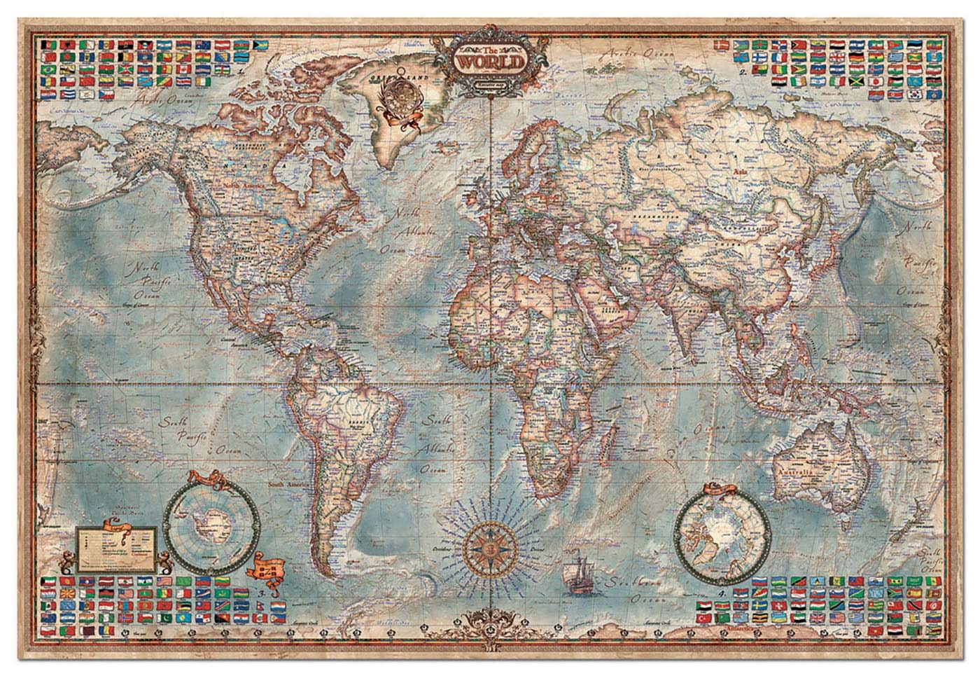 4000ピース　パズル　海外製　世界地図　ジャンク　EDUCA エドゥーカ Amazon.com: 4,000 Piece Puzzle - The World Map : Toys & Games