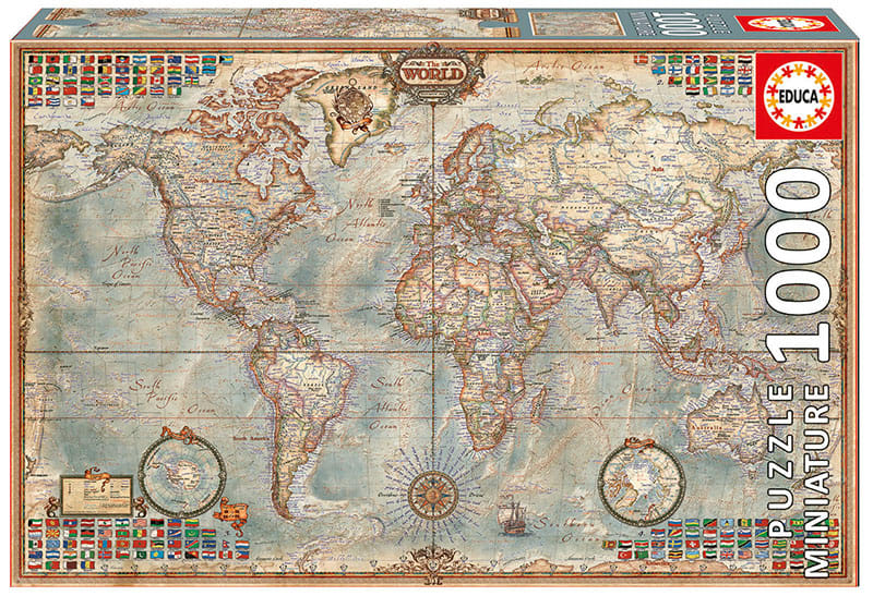 Political Map Of The World Mini - 1000 Piece Jigsaw Puzzle