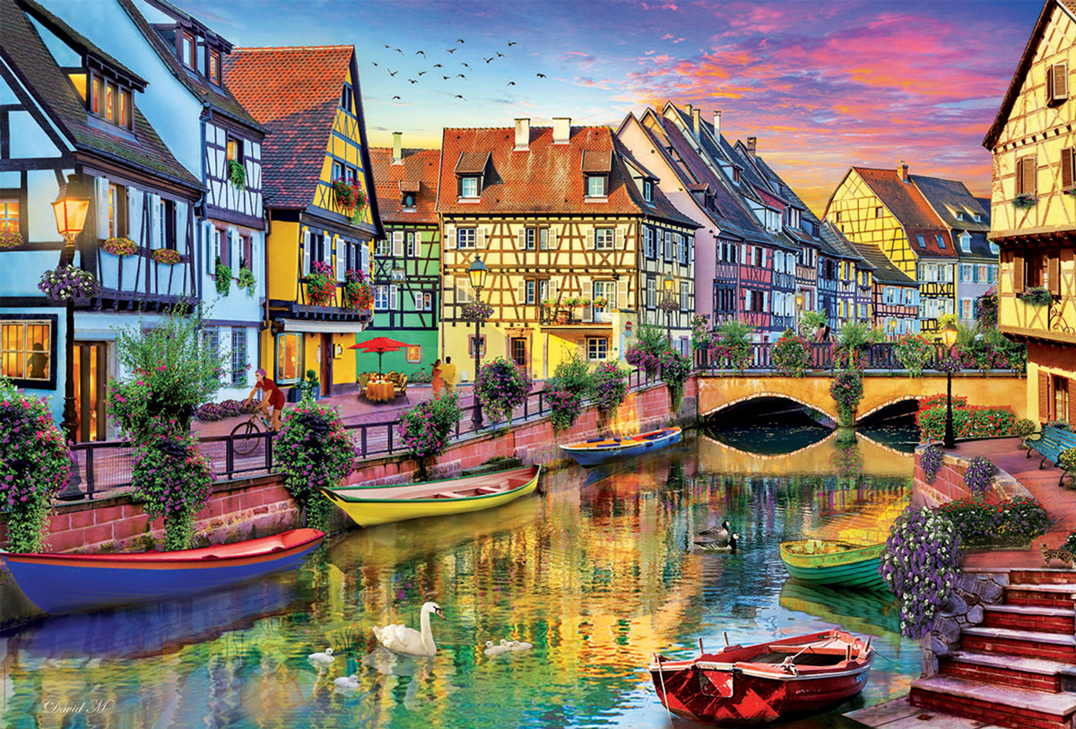 Colmar Canal, France - Scratch and Dent Landscape Jigsaw Puzzle