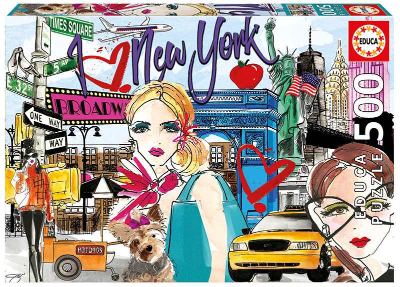 New York Map New York Jigsaw Puzzle By Educa