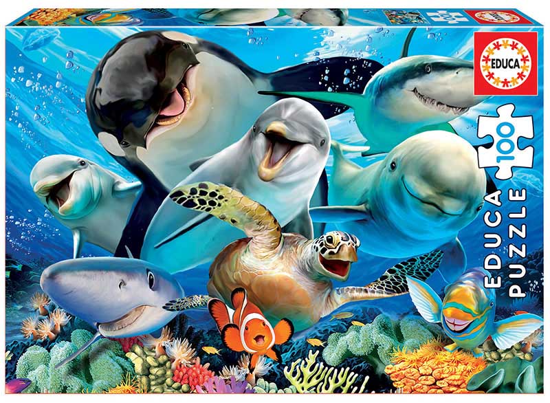 Underwater Selfie Sea Life Jigsaw Puzzle
