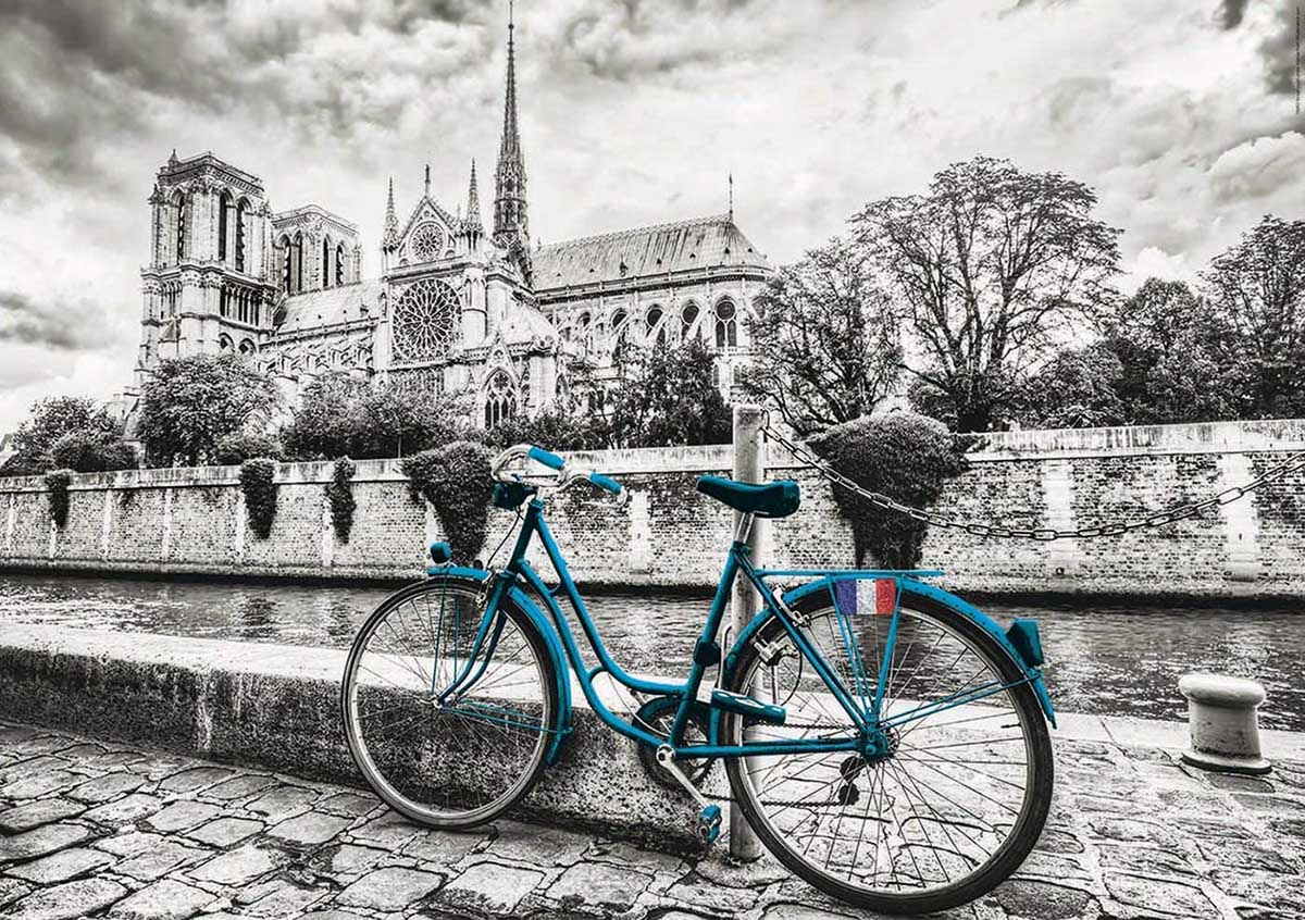 Bike Near Notre Dame - Scratch and Dent Paris & France Jigsaw Puzzle