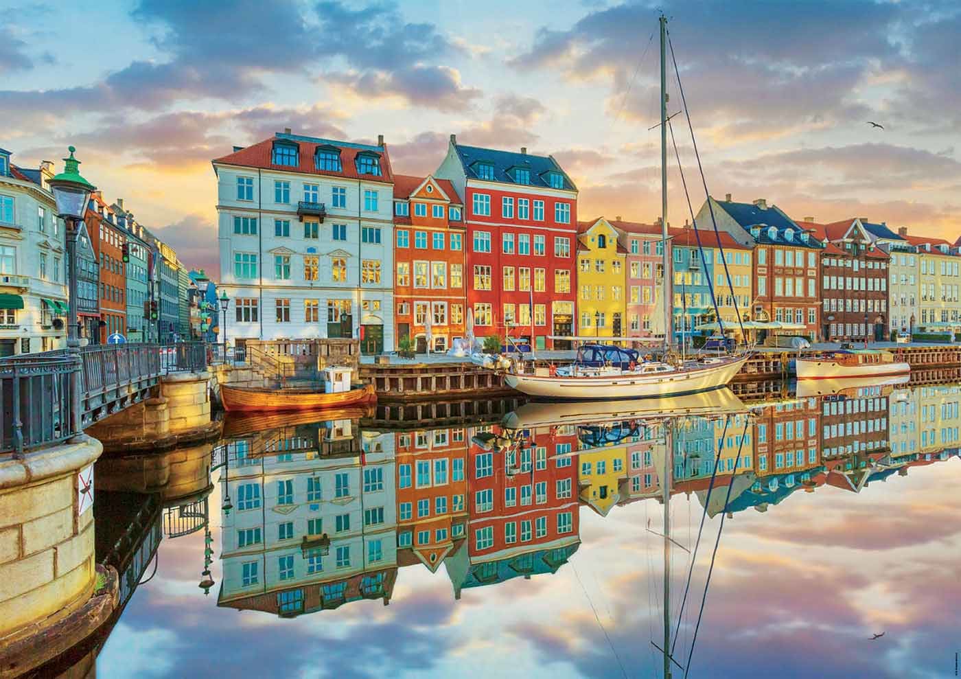 Sunset At Copenhagen Harbor Travel