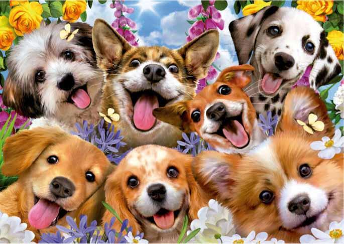 Puppies Selfie  Dogs Jigsaw Puzzle