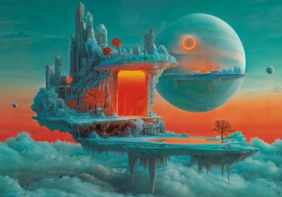 Planet Of Fire & Ice Surrealism