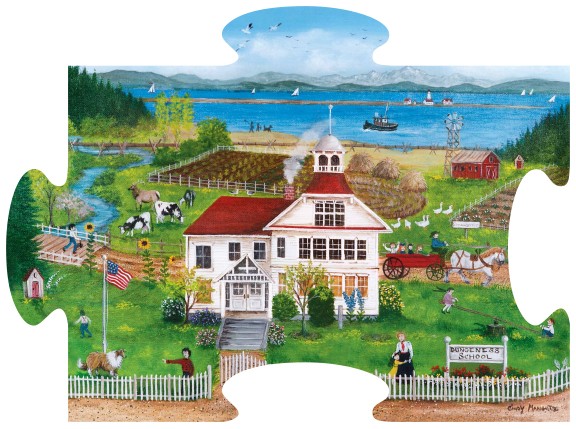 Dungeness School Shaped Puzzle - Scratch and Dent Americana Shaped Puzzle