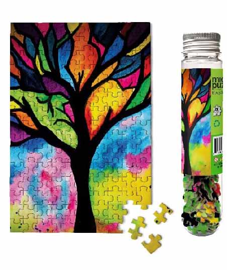 Stained Glass Tree Flower & Garden Jigsaw Puzzle