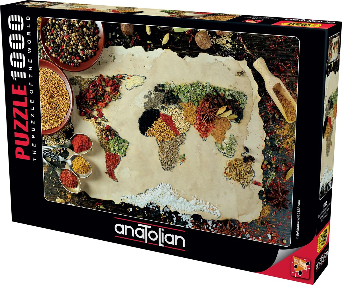 Herbal World Map Maps & Geography