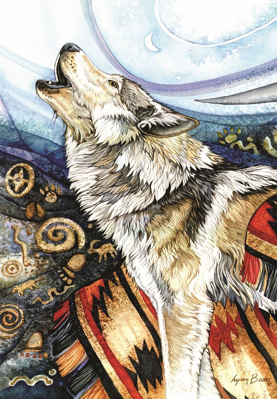 Howling Wolf Wolf Jigsaw Puzzle