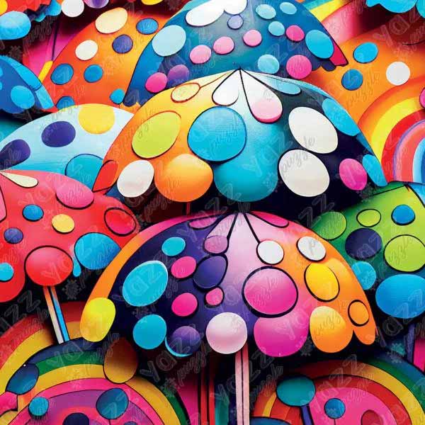 Colorful Umbrella Collage Jigsaw Puzzle