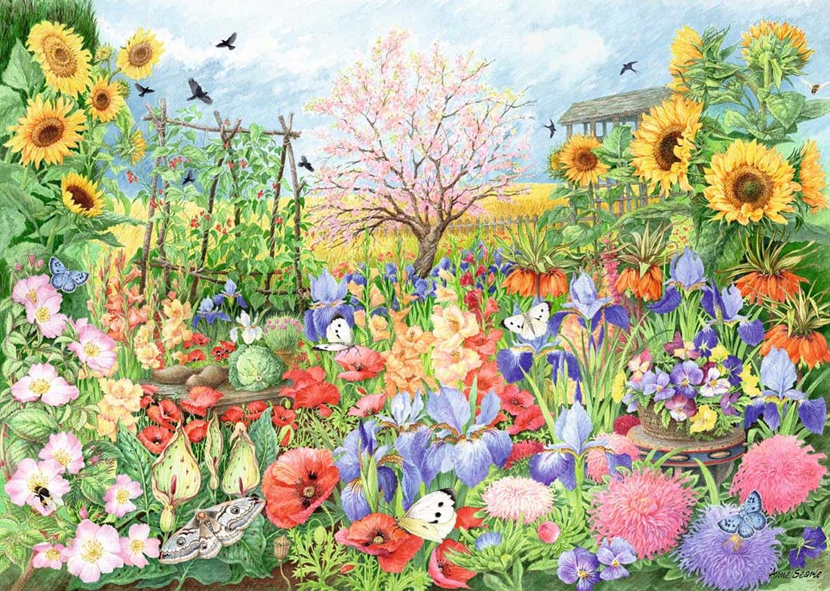 Sunflower Garden Flower & Garden Jigsaw Puzzle