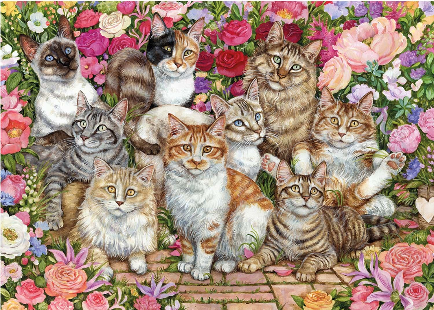 ジグソーパズル STRAY SHEEP Gone with the cloud 1000pcs Floral Cats - 1000 Piece Jigsaw Puzzle by Falcon | Puzzle