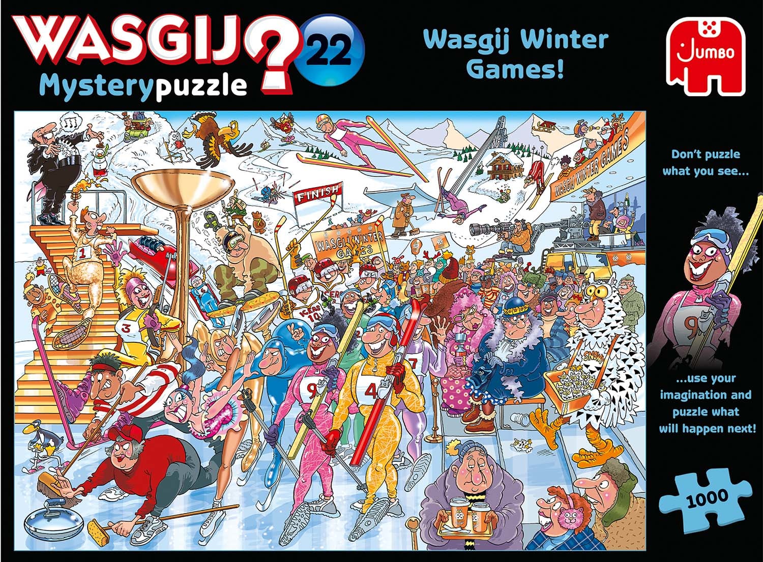 jumbo ミステリー　ジグソーパズル　1000*2ピース19172 Wasgij Mystery 22: Winter Games! - 1000 Piece Jigsaw Puzzle