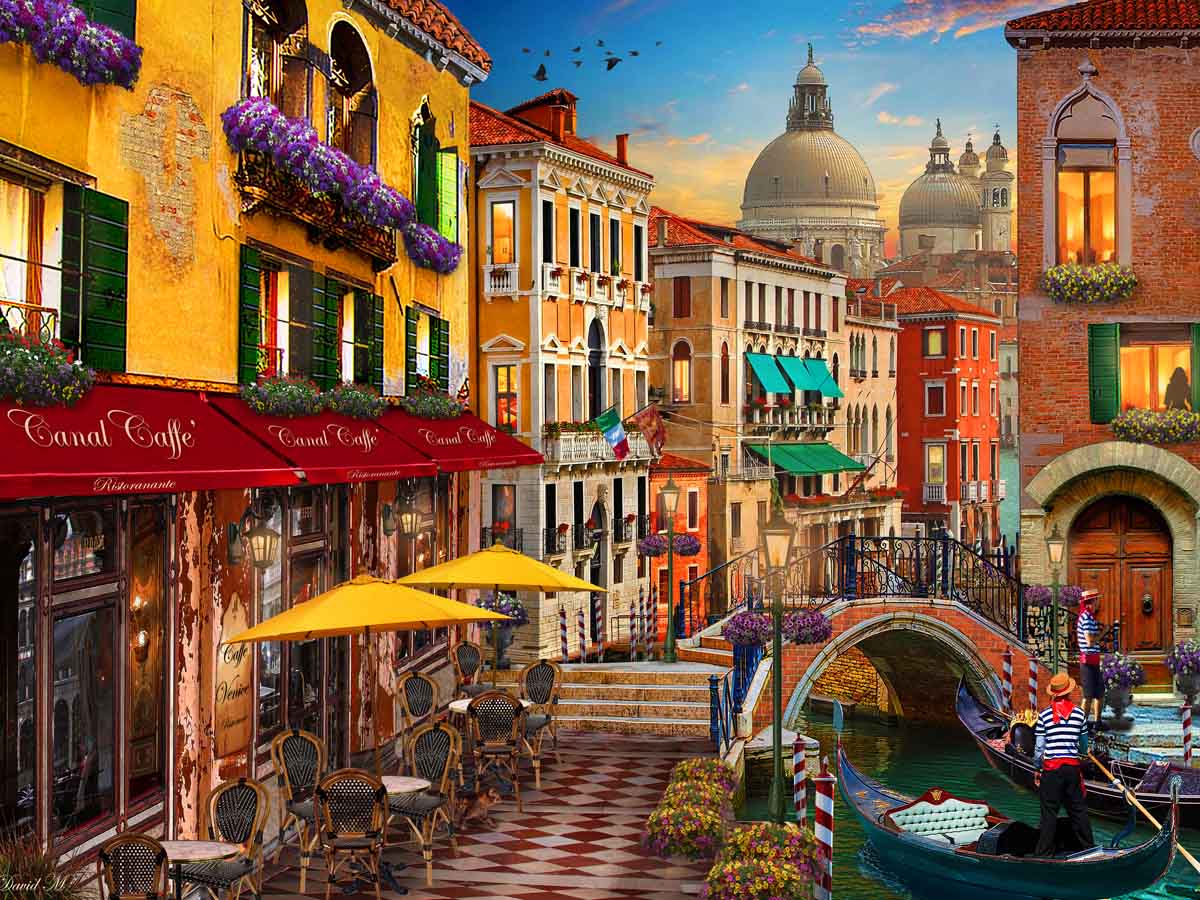 Venice Café - Scratch and Dent Italy Jigsaw Puzzle