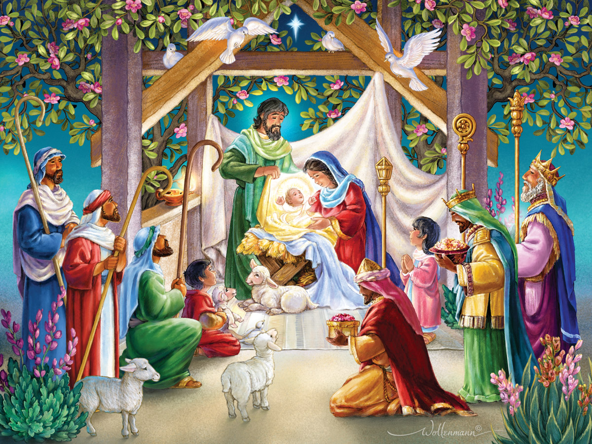 Magi at the Manger - Scratch and Dent Religious Jigsaw Puzzle